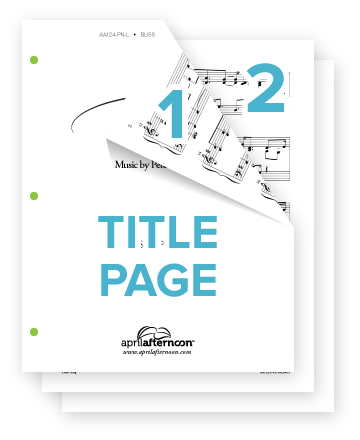 Print Layout with Title Page